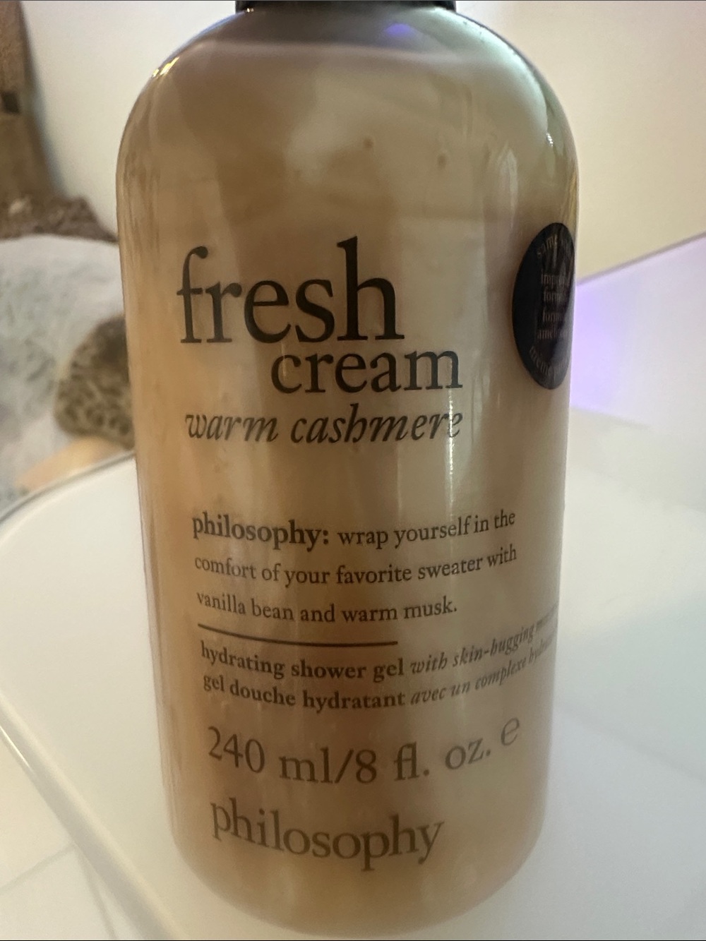 Philosophy Fresh Cream Warm Cashmere Body Wash - Cream and Black